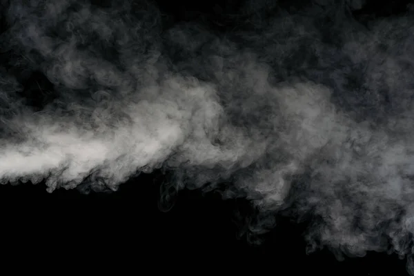 黒い背景の電子タバコの煙 — ストック写真