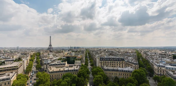 Utsikt Över Eiffeltornet Och Skyline Panorama Paris Frankrike — Stockfoto