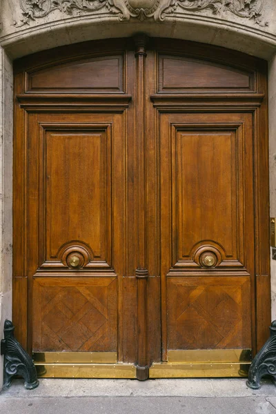 Old Wooden Door Paris — Stock Photo, Image