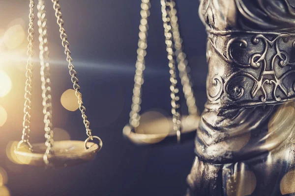 Het Standbeeld Van Justitie Vrouwe Gerechtigheid Iustitia Justitia Romeinse Godin — Stockfoto