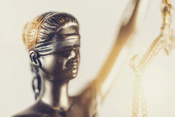 Лицо Женского Правосудия Юстиция Статуя Правосудия — стоковое фото