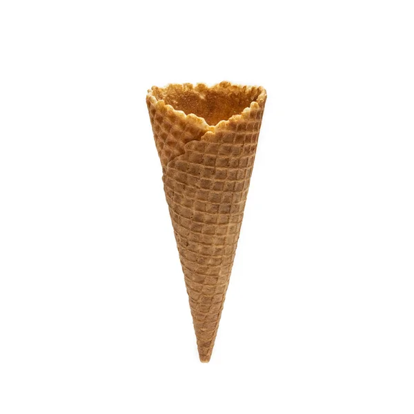 Cone Sorvete Crocante Branco — Fotografia de Stock