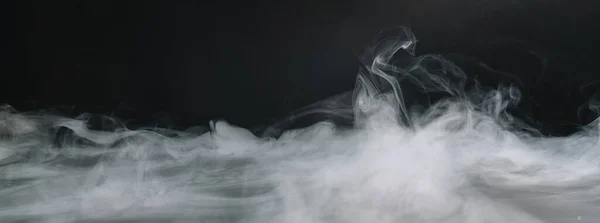 Des Nuages Fumée Glace Carbonique Réalistes Recouvrent Brouillard Copyspace Pour — Photo