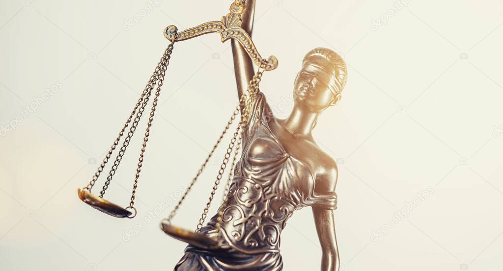 The Statue of Justice - lady justice or Iustitia / Justitia the Roman goddess of Justice 