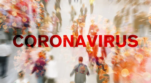 Folla Persone Nella Messa Infettano Con Coronavirus — Foto Stock