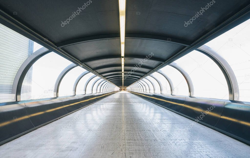 Abstract Futuristic tunnel background