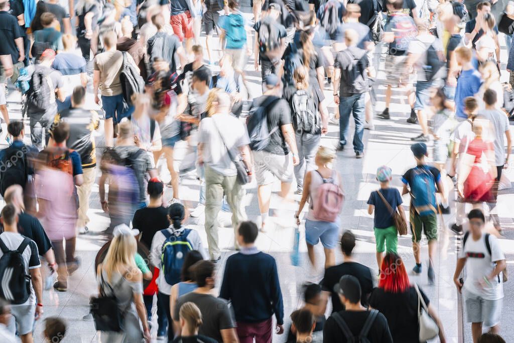 Crowd of anonymous people