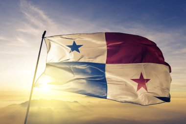 Panama ulusal bayrak Tekstil Kumaş kumaş üst sallayarak