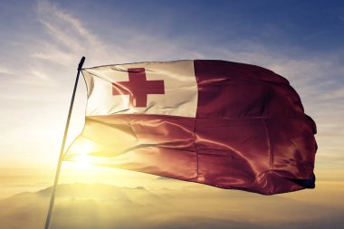 Tonga Ulusal bayrak Tekstil Kumaş kumaş üst sallayarak
