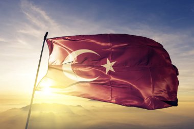 Türkiye Ulusal bayrak Tekstil Kumaş kumaş üst sallayarak
