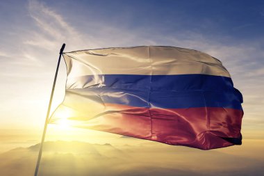 Rusya Ulusal bayrak Tekstil Kumaş kumaş üst sallayarak