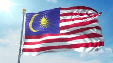 Malezya bayrağı 3d işleme video döngü sorunsuz. 3 in 1: luma mat Ae içinde kolay kırpma için olarak izole üzerinde yeşil ekran ve alfa kanalı içerir. Güzel Tekstil Kumaş kumaş döngü sallayarak