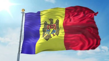 Moldova bayrağı 3d işleme video döngü sorunsuz. 3 in 1: luma mat Ae içinde kolay kırpma için olarak izole üzerinde yeşil ekran ve alfa kanalı içerir. Güzel Tekstil Kumaş kumaş döngü sallayarak
