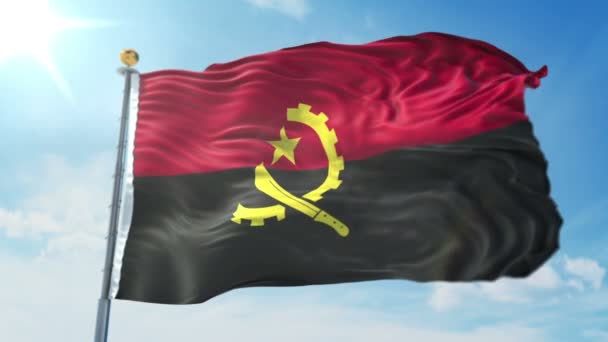 Αγκόλα Σημαία Χωρίς Συγκόλληση Επανάληψη Rendering Βίντεο Περιλαμβάνει Την Απομονωμένη — Αρχείο Βίντεο