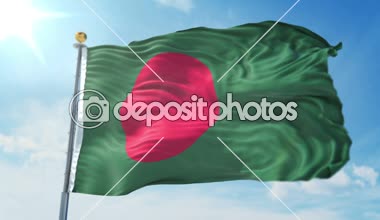 Bangladeş bayrağı 3d işleme video döngü sorunsuz. 3 in 1: luma mat Ae içinde kolay kırpma için olarak izole üzerinde yeşil ekran ve alfa kanalı içerir. Güzel Tekstil Kumaş kumaş döngü sallayarak