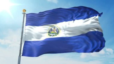 El Salvador bayrak 3d işleme video döngü sorunsuz. 3 in 1: luma mat Ae içinde kolay kırpma için olarak izole üzerinde yeşil ekran ve alfa kanalı içerir. Güzel Tekstil Kumaş kumaş döngü sallayarak