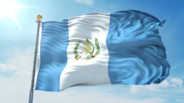 Guatemala bayrağı 3d işleme video döngü sorunsuz. 3 in 1: luma mat Ae içinde kolay kırpma için olarak izole üzerinde yeşil ekran ve alfa kanalı içerir. Güzel Tekstil Kumaş kumaş döngü sallayarak