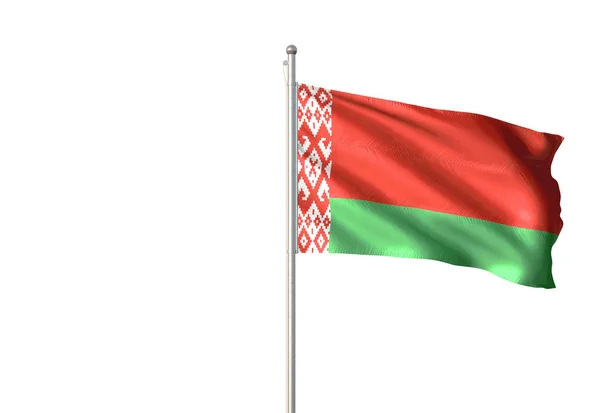 Bandera Bielorrusia Ondeando Con Cielo Sobre Fondo Ilustración Realista — Foto de Stock
