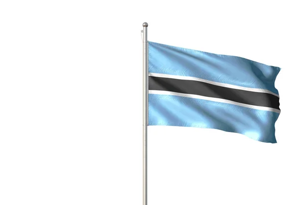 Botswana Flagga Vajande Med Sky Bakgrunden Realistisk Illustration — Stockfoto