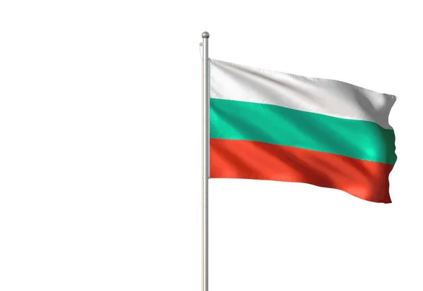 Bulgarije Vlag Zwaaien Met Sky Achtergrond Realistische Illustratie — Stockfoto