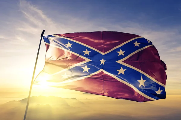 Valete Naval Dos Estados Confederados América Tecido Pano Bandeira Têxtil — Fotografia de Stock