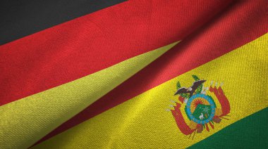 Almanya ve Bolivya bayrakları birlikte ilişkiler tekstil kumaş, kumaş doku