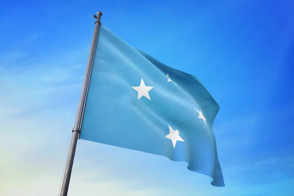 Східний Тимор Прапор Махав Синє Небо Вітрі — стокове фото
