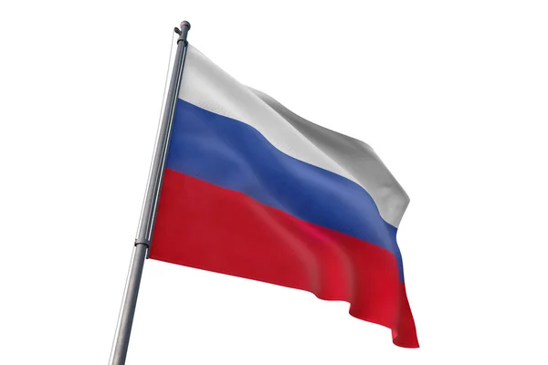 ロシアの旗風に分離の白い背景を手を振る — ストック写真