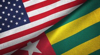 Birleşik Devletler ve Togo, iki katlanmış bayrak.