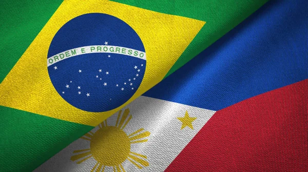 Brazílie Filipíny Dvě Složené Vlajky Dohromady — Stock fotografie