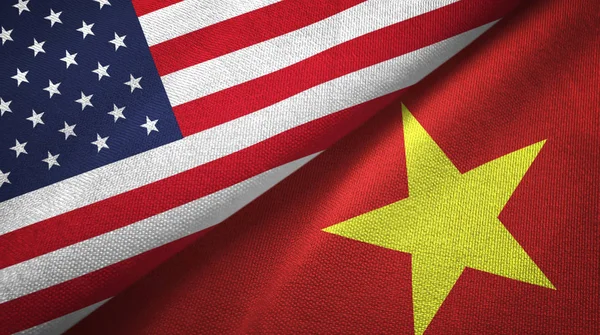 United States Vietnam Two Folded Flags Together — Stock Photo, Image