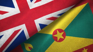 Birleşik Krallık ve Grenada bayrakları bir arada