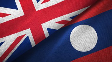 Birleşik Krallık ve Laos bayrakları bir arada 