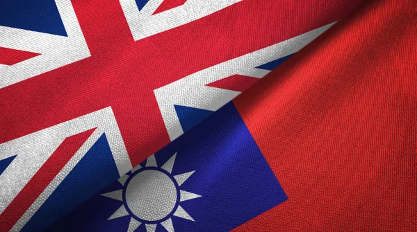 Birleşik Krallık Tayvan Bayrakları Bir Arada — Stok fotoğraf
