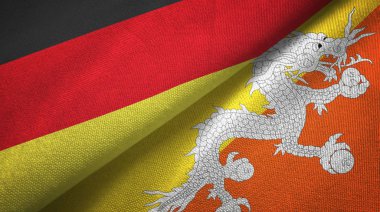 Almanya ve Birleşik Arap Emirlikleri iki katlanmış bayrak birlikte 