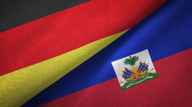 Almanya ve Haiti iki katlanmış bayrak birlikte