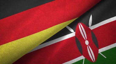 Almanya ve Kenya iki katlanmış bayrak birlikte