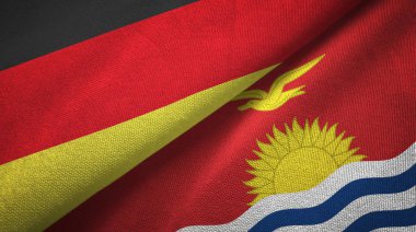 Almanya ve Kiribati iki katlanmış bayrak birlikte