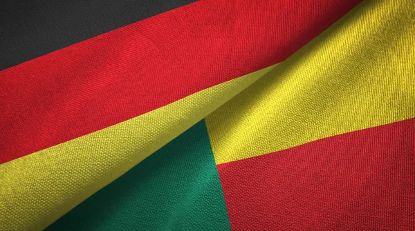 Germania Benin Due Bandiere Piegate Insieme — Foto Stock