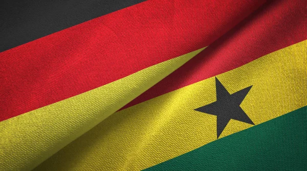 Tyskland Och Ghana Två Vikta Flaggor Tillsammans — Stockfoto