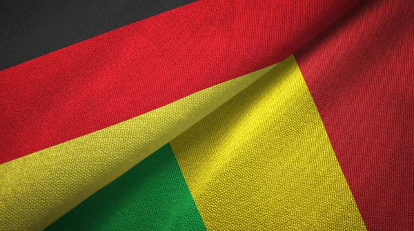Tyskland Och Mali Två Vikta Flaggor Tillsammans — Stockfoto