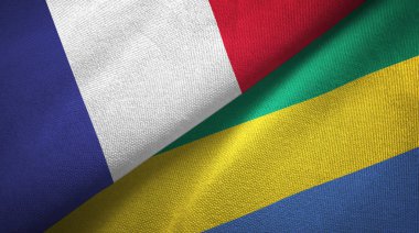 Fransa ve Gabon bayrakları bir arada