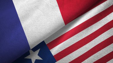 Fransa ve Liberya bayrakları bir arada