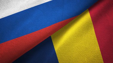Rusya ve Chad iki katlanmış bayrak birlikte 
