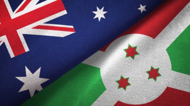 Avustralya ve Burundi iki katlanmış bayrak birlikte 