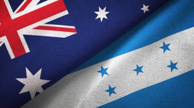 Avustralya ve Honduras iki katlanmış bayrak birlikte