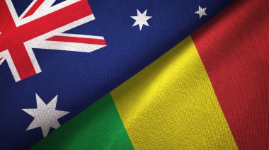 Avustralya ve Mali iki katlanmış bayrak birlikte