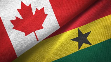 Kanada ve Gana bayrakları bir arada.
