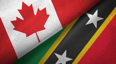 Kanada ve Saint Kitts ve Nevis bayrakları bir arada