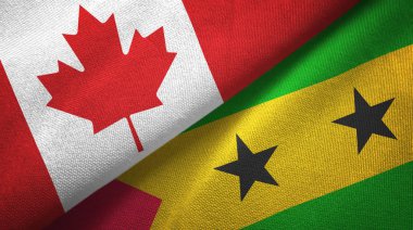 Kanada ve Sao Tome ve Principe bayrakları bir arada